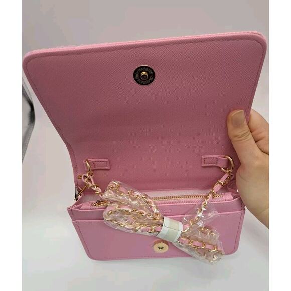 Bebe Milly Sequins Flap‎ Crossbody Blush - Picture 6 of 9